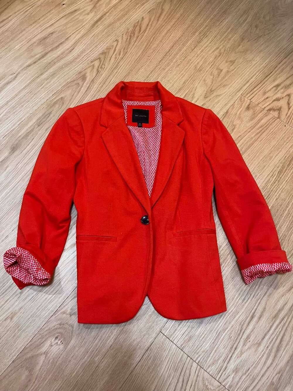 THE LIMITED Women's Red Orange Blazer Jacket XS